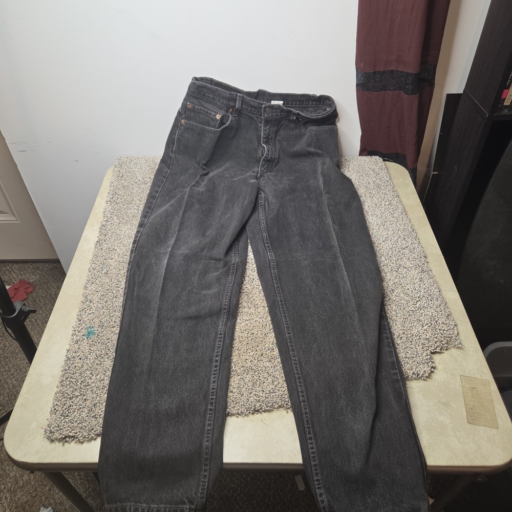 Levis 560 Loose Fit Tapered Leg Jeans Mens 33x34 Faded Black Vintage Denim